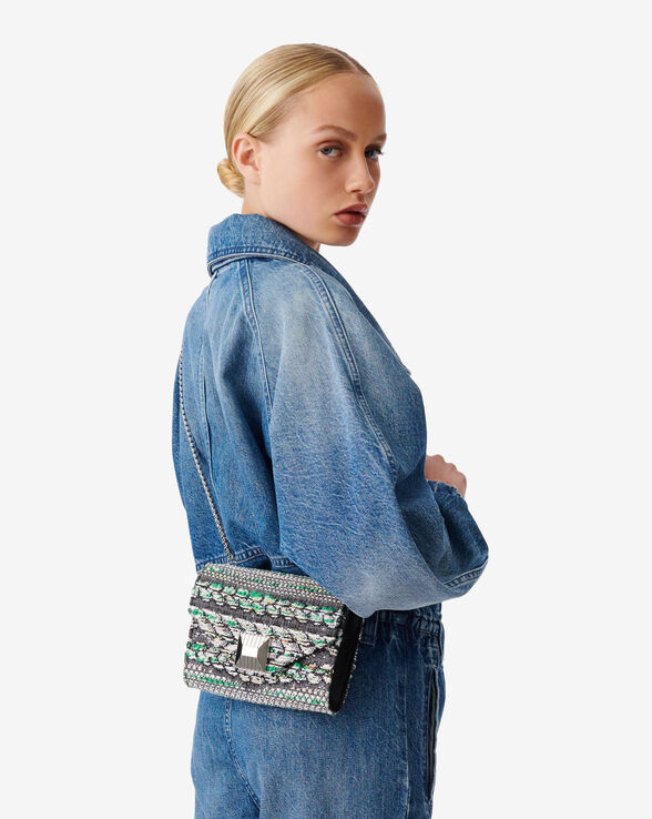 HORU PHONE TWEED BAG WITH CHAIN